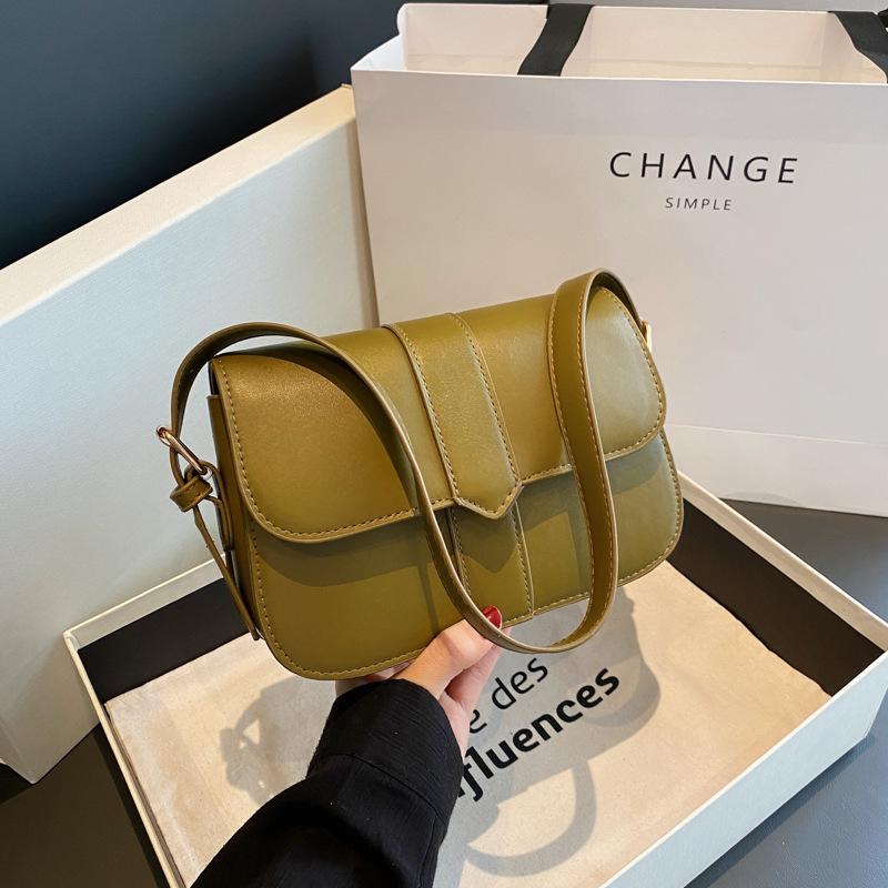 Small square bag women's messenger high-end splicing single shoulder underarm bag trendy messenger bag women's large-capacity simple women's bag