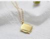 Sky Realm White Shell Clavicle Necklace: Gold-Plated Titanium Steel, Retro Light Luxury Design