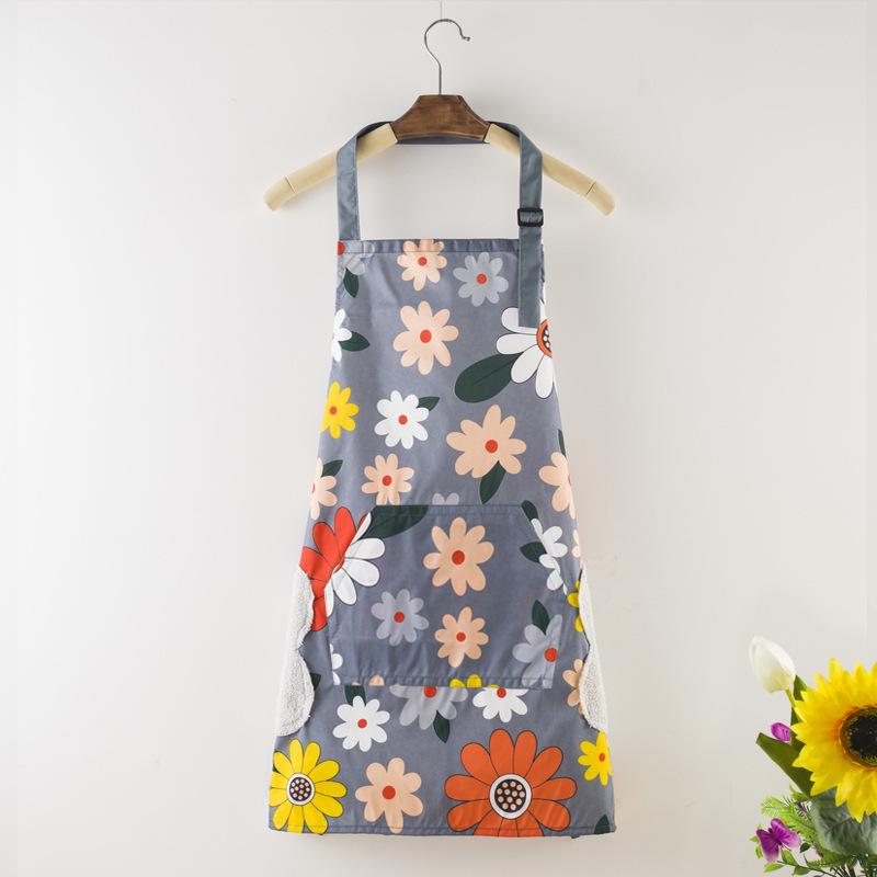 Wodoodporny damski fartuch roboczy z nadrukiem - Plamoodporny, Styl halterowy, Możliwość personalizacji (2025)