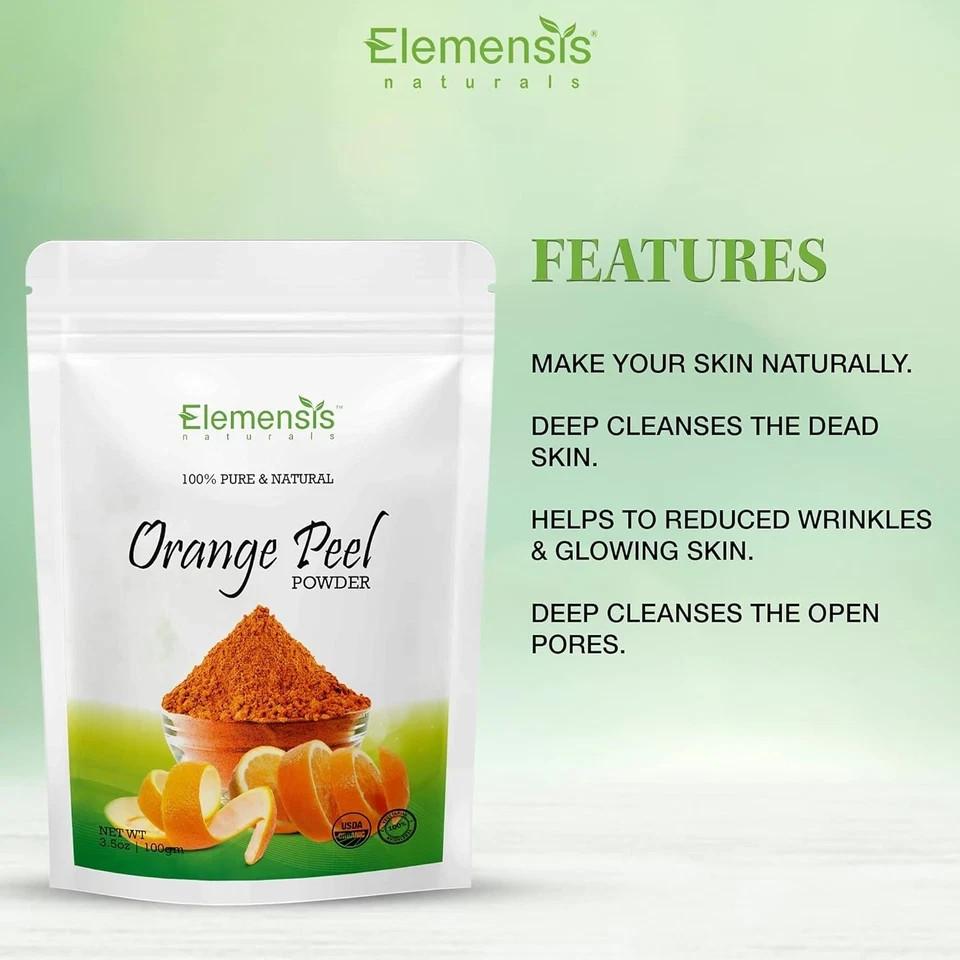 Elemensis Naturals Orange Peel Powder For Brightening Skin 100g