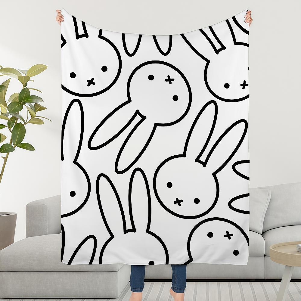 Cartoon Cute M-MiffyS-ES Rabbit Blanket Soft Warm Furry Throw Super Kids Toys Bed Sofa Car Cradle