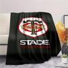 1PC Stade Toulouse Crest Custom Name Patterned Flannel Blanket Suitable For All Seasons For Home Decor Warmth And Comfort Gifts Holiday Present