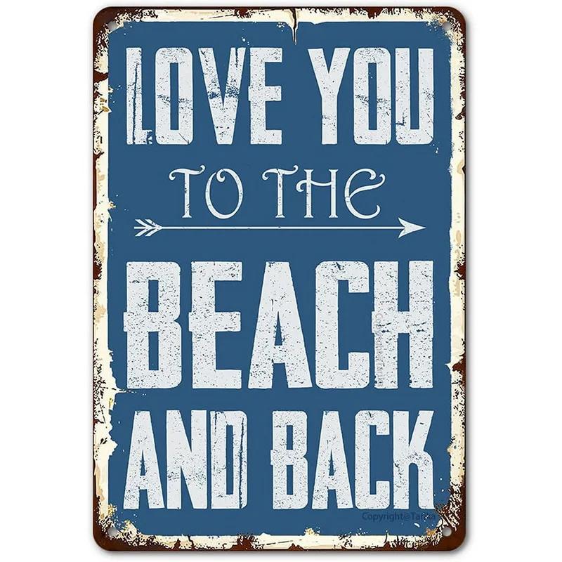 Plaques Metal Tin Sign Beach Holiday Surfing Wall Signs Art Decoration Vintage Tinplate Poster Bar Garage Garden Decor Plates