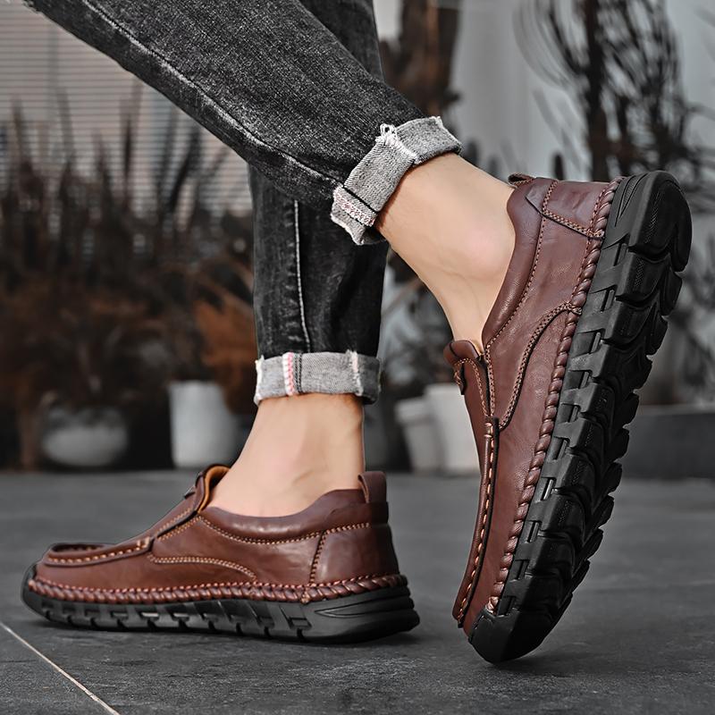Pánské vysoce kvalitní kožené boty Business Casual Four Seasons kožené boty Pánské měkké kožené boty