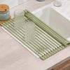Non-slip Silicone Drainage Board Heat Resistant Roll-Up Drainage Board  Kitchen Use