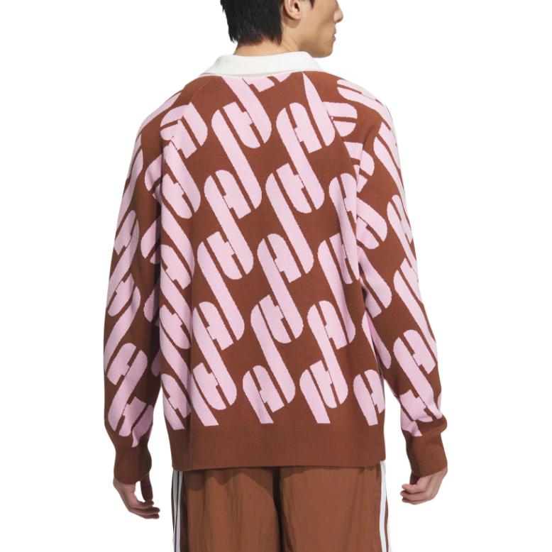 Adidas Originals Adcbc FW24 Adicolor Fall Winter Collection Fashion Comfortable Soft Pullover Sweatshirt Unisex Sweatshirt Dark-Brown Pink JL8368