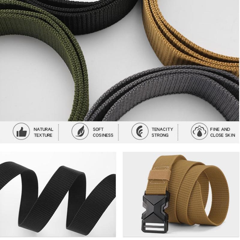 2PC Quick Release Pluggable Buckle Sports Belt Breathable Men Belts For Men Pants Belt Men Bbelt Perfect for Outdoor Adventures