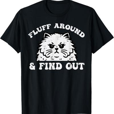 Katzenfell überall und finde es heraus Lustiger Spruch Damen Herren Kinder T-Shirt