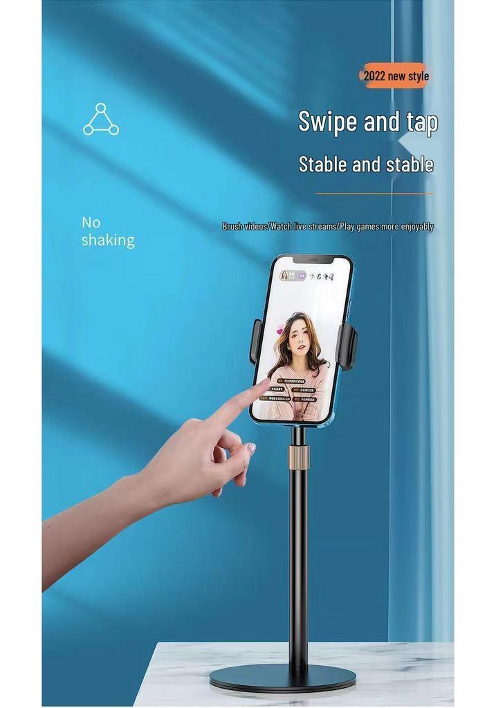 Height-Adjustable Metal Stand for iPad/Tablet - Portable & Retractable