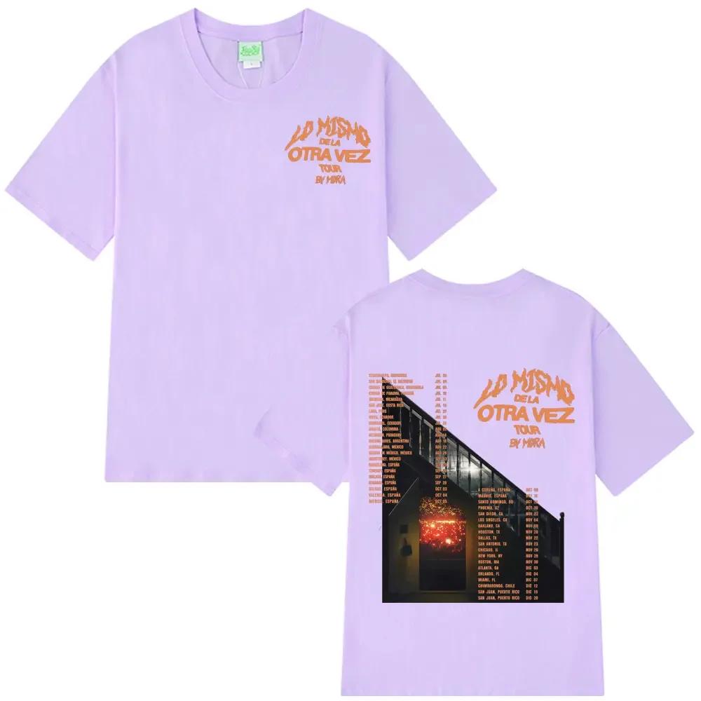 Mora Lo Mismo Dela Otra Vez Tour Merch Gothic T Shirt Unisex Wounisex Hip Hop Fashion Summer Oversized Harajuku Tshirt Streetwear Blac