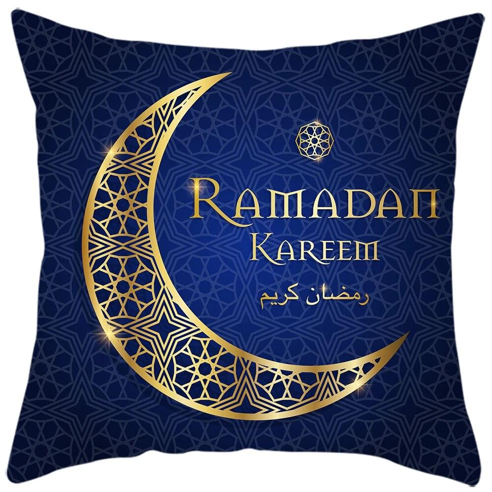 

Новый Ид аль-Фитр украшение дома Чехлы для подушек Рамадан Карим арабская каллиграфия наволочка мечеть мусульманская декоративная наволочка 40x40cm