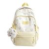 Color Block Cartoon Backpack Commuter Large Capacity Schoolbag Women's Lightweight Backpack