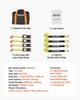 Wheel Chock Tie-Down Kit, Tire-Style Motorcycle Tie-Down System, Car Tie Down Kit with Flat Hook, Break Strength 4540 Kg & Working Load 1512 Kg
