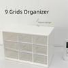PVC Storage Box 9 Grids Drawer Organizer Box Desktop Drawer Organizer  For Jewelry Cosmetics