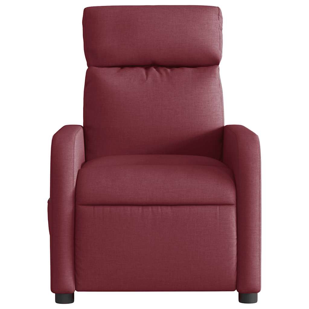 Electric Massage Chair Wine Red Fabric