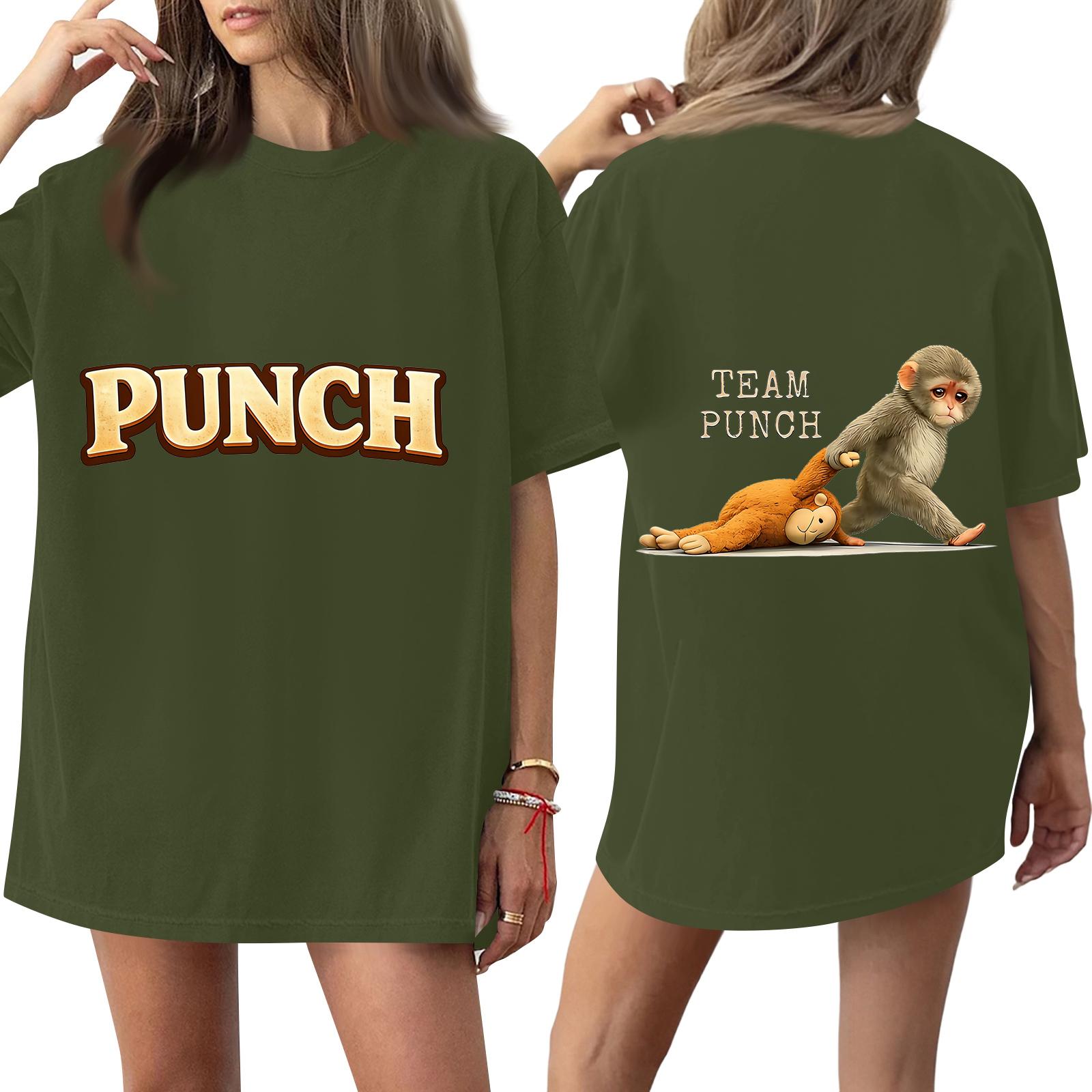 

Women s Casual Fashion Round Neck Monkey Print Short Sleeve T-Shirt Top XXXXXL