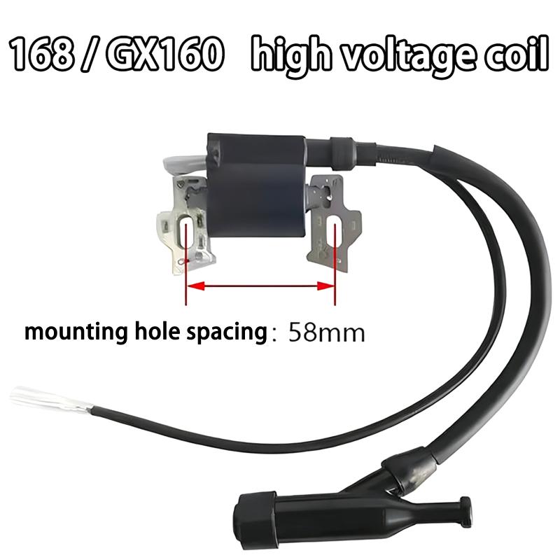 OEM Quality Ignition Coil Compatible with GX160 GX200 5.5HP 6.5HP GX110 GX120 GX140 Engine Agricultural Equipment Parts
