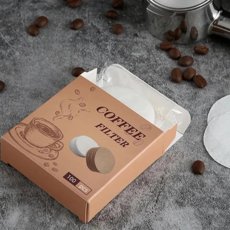 51mm/53mm/58mm Coffee Filter Paper Home Handle Special Powder Bowl Filter Paper Secondary Water Filter Paper Coffee Accessories