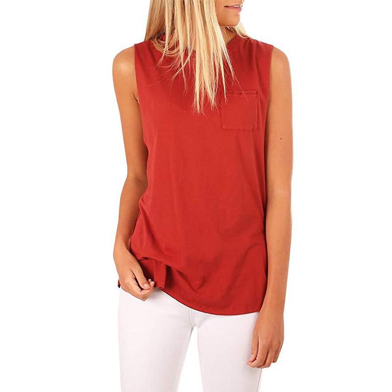 Buy Summer Sleeveless Tops Women Sexy Round Neck Casual Slim Fit Vest