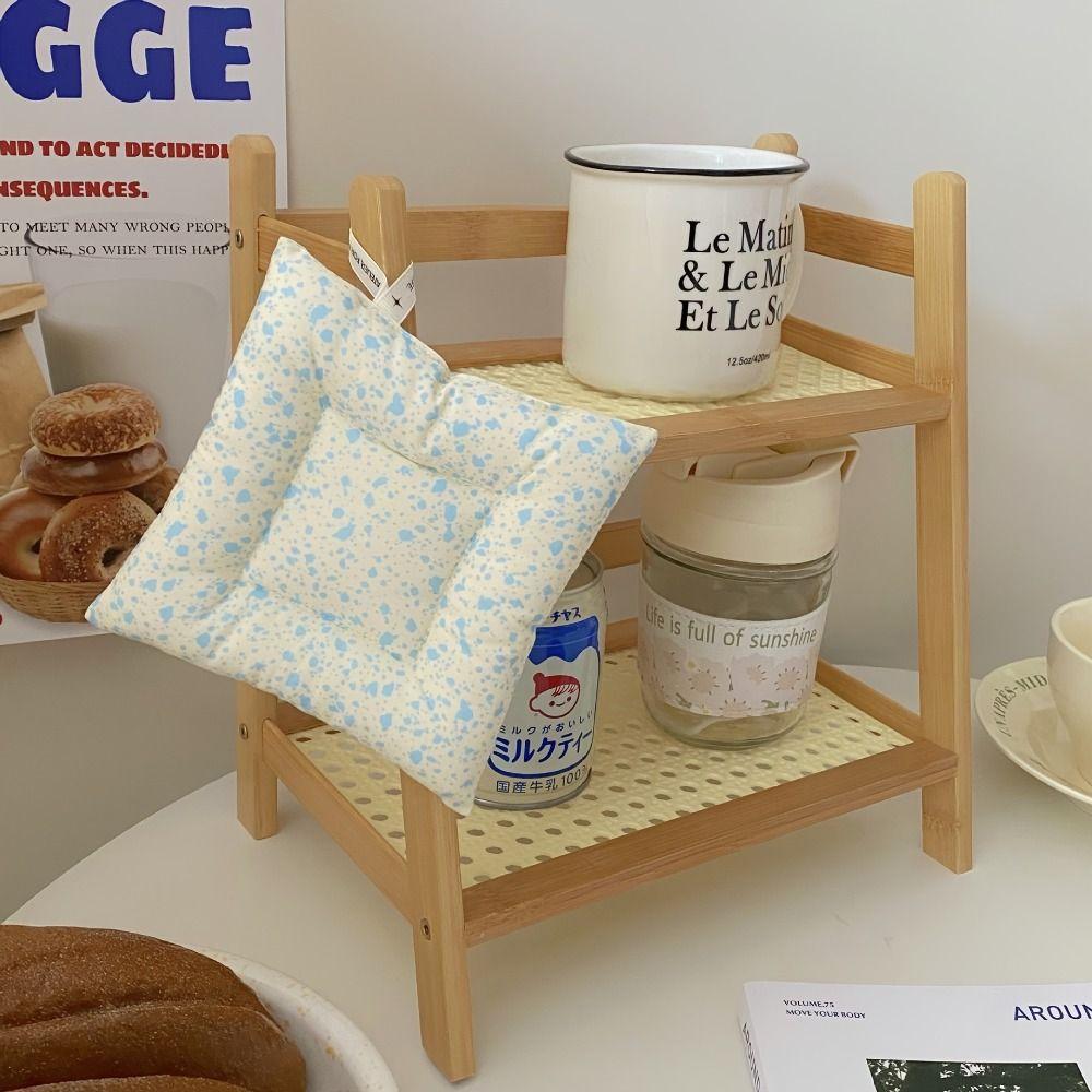 INS Trapezoidal Desk Display Rack 2-Tier Office Storage Rack Cosmetics Storage Shelf  Dorms