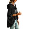 Women's Fashion 3/4 Sleeve Halloween Print Hoodie Pullover Top