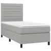 VidaXL Divan Bed with Mattress Light Grey 90x200 Cm Fabric - Model 3141825