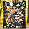Haikyu Theme Printed Blanket - Perfect for Couch, Bed, Travel & Outdoor Use | Machine Washable, Cozy & Durable.
