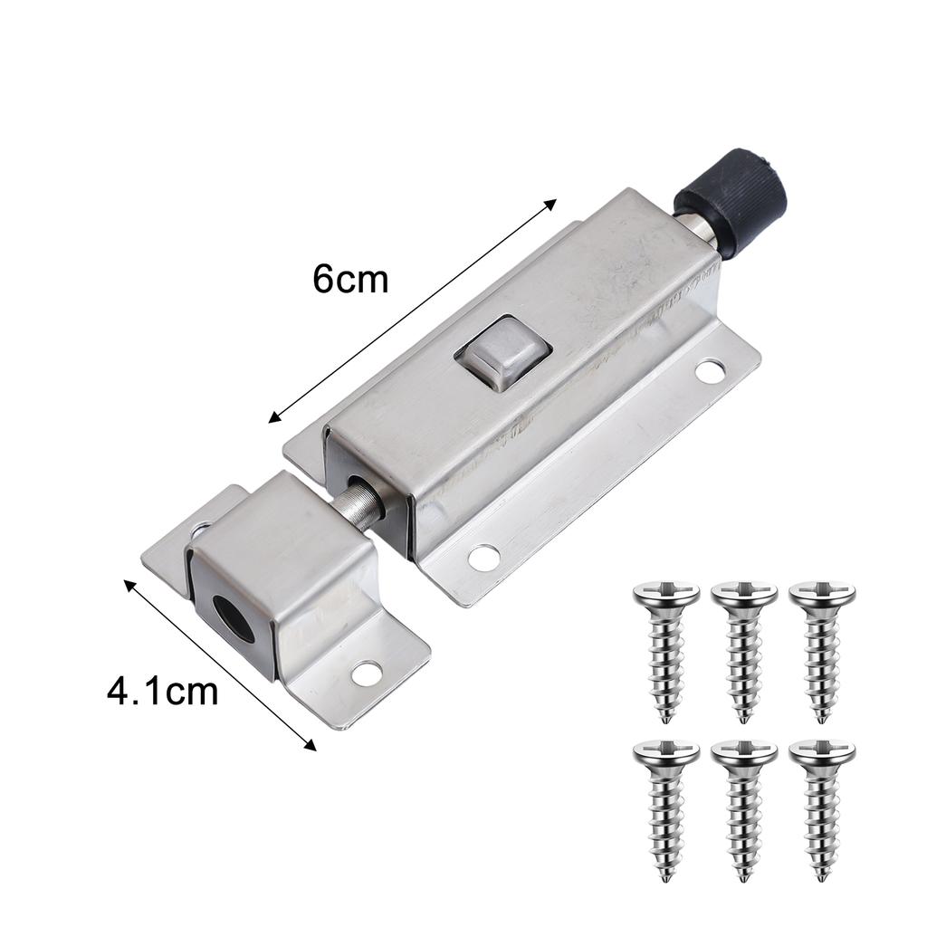 Stainless Steel Door Latch Spring Lock with Screws Automatic Spring Latches Door Window Catch Lock Gate Anti-theft Hardware