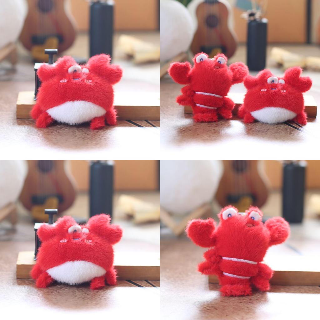 Plush Lobster Keychain With Soft Short Pile For Bag Decor And Gift