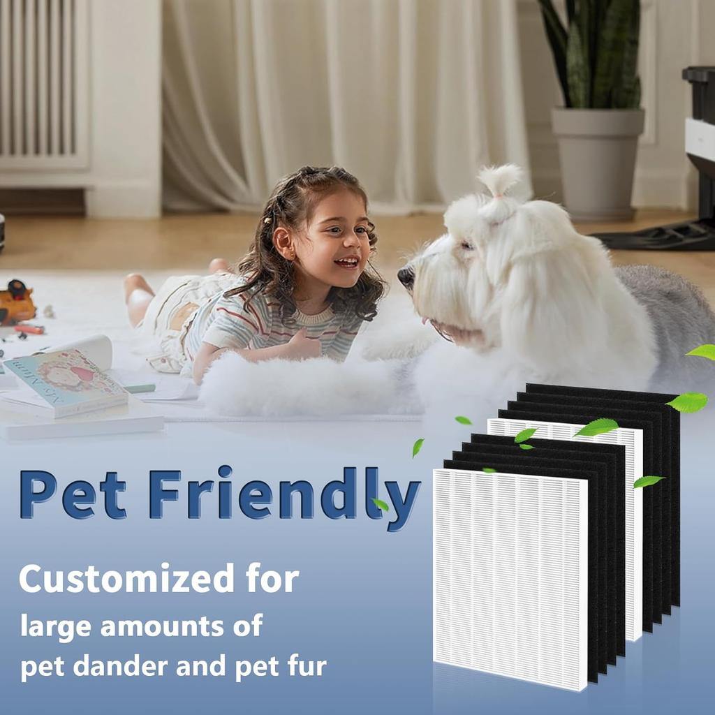 C545 True HEPA Replacement Filter S Compatible with Winix C545 Air Purifier Replacement for Winix S Filter 1712-0096-00 and 2522-0058-00, Funmit 2 X