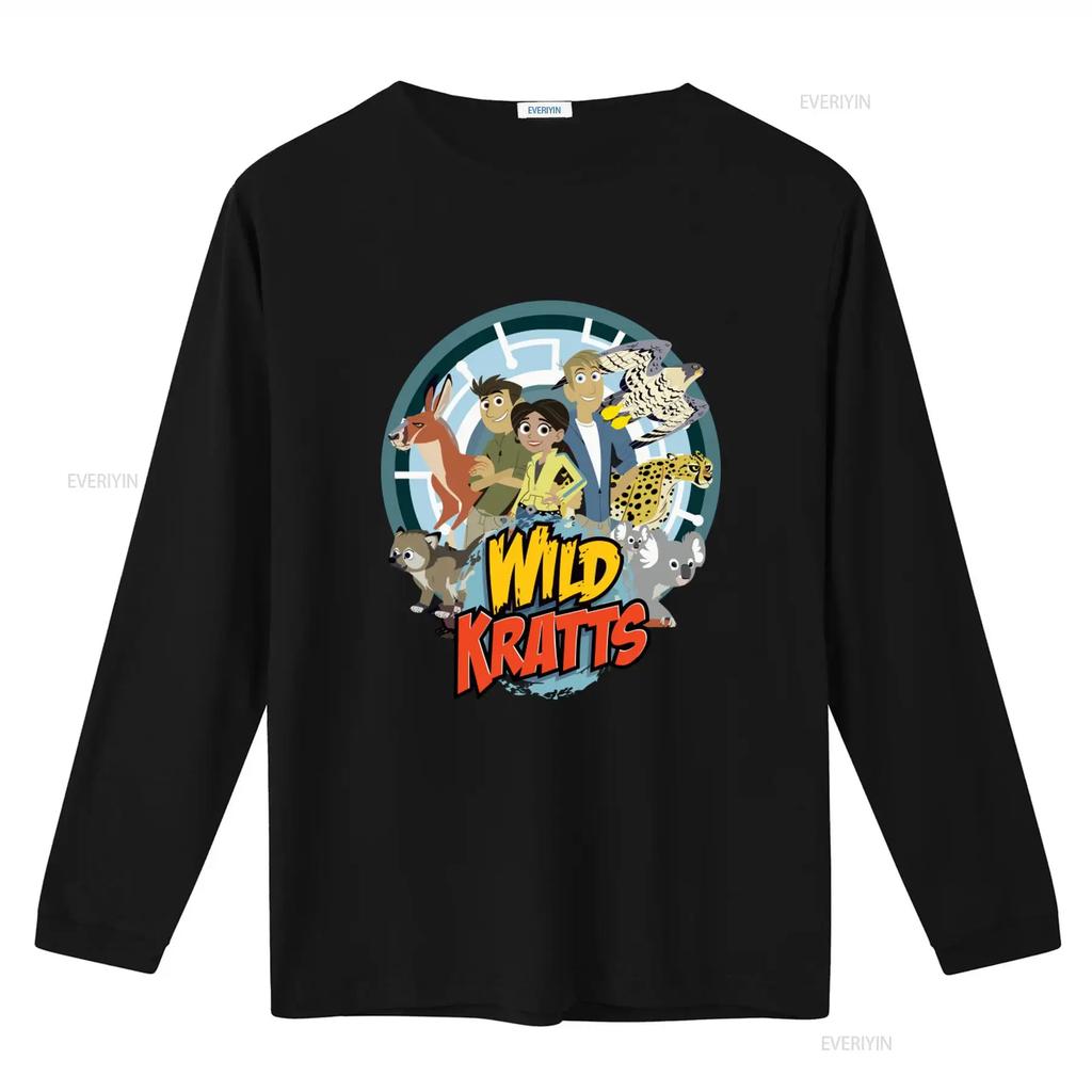 Wild Kratts Cartoon Animal Print T Shirt for Friends and Family Perfect Birthday  vintage Washed Versatile Stylish graphic