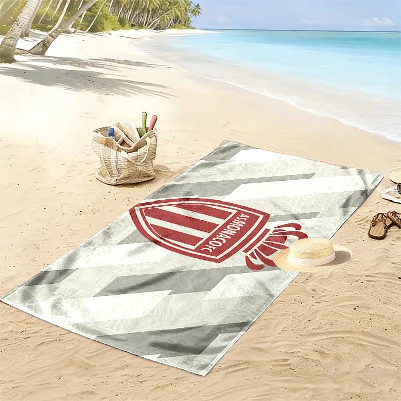 Asciugamano da Spiaggia con Stampa AS Monaco, Asciugamano Grande Morbido ad Asciugatura Rapida per Spiaggia Campeggio Nuoto