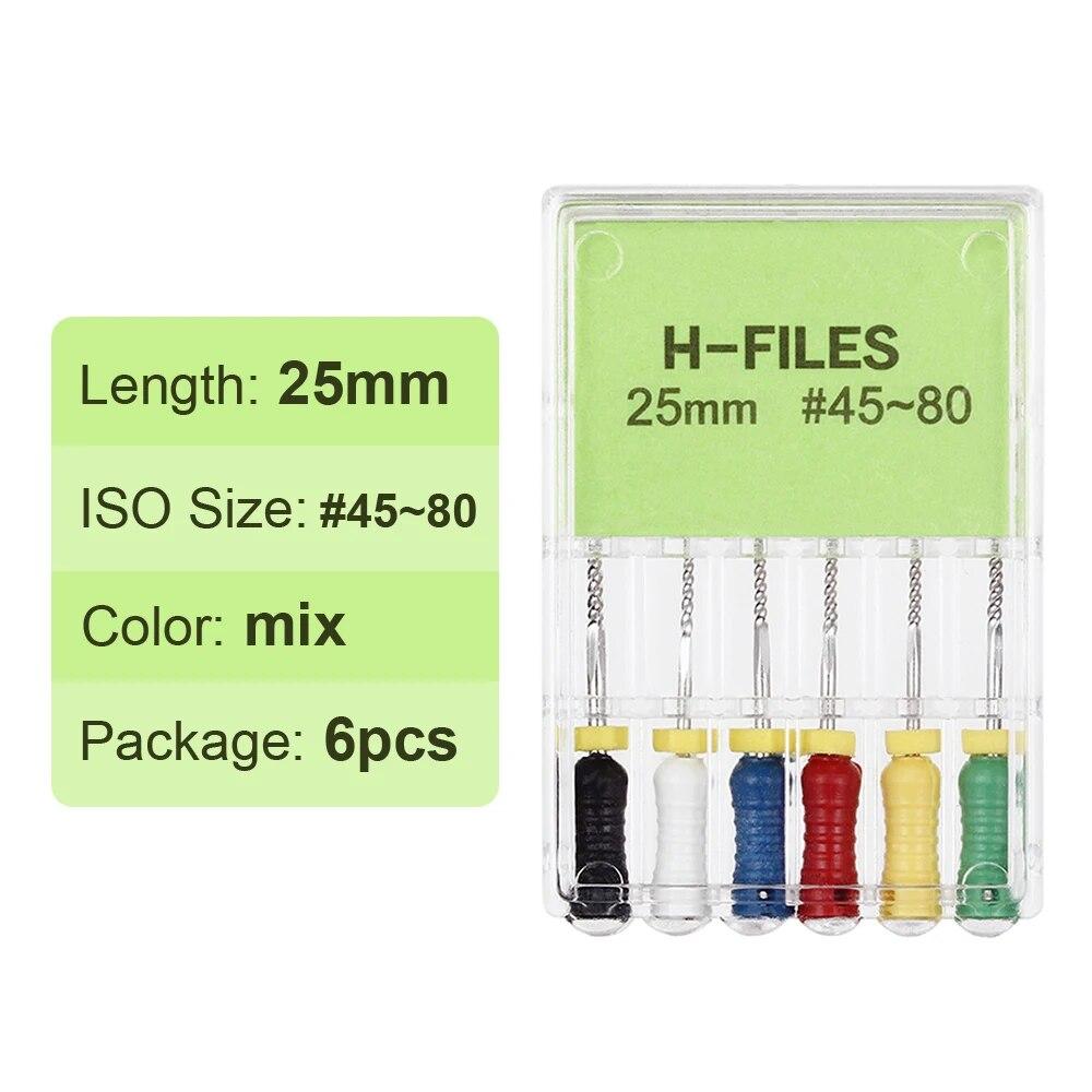 High Quality Dental H- Files Stainless Steel Hand Use Root Canal H File Endodontic Treatment File for Dentistry Instrument