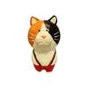 Cartoon Wood Carving Cat Ornament Handmade Hand Engraving Cat Decorations  Gift Giving