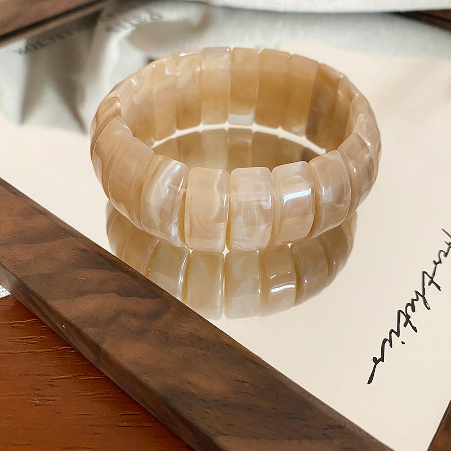 Dopamine Color Smudge Geometric Resin Bracelet Temperament Versatile Bracelet European and American Jewelry