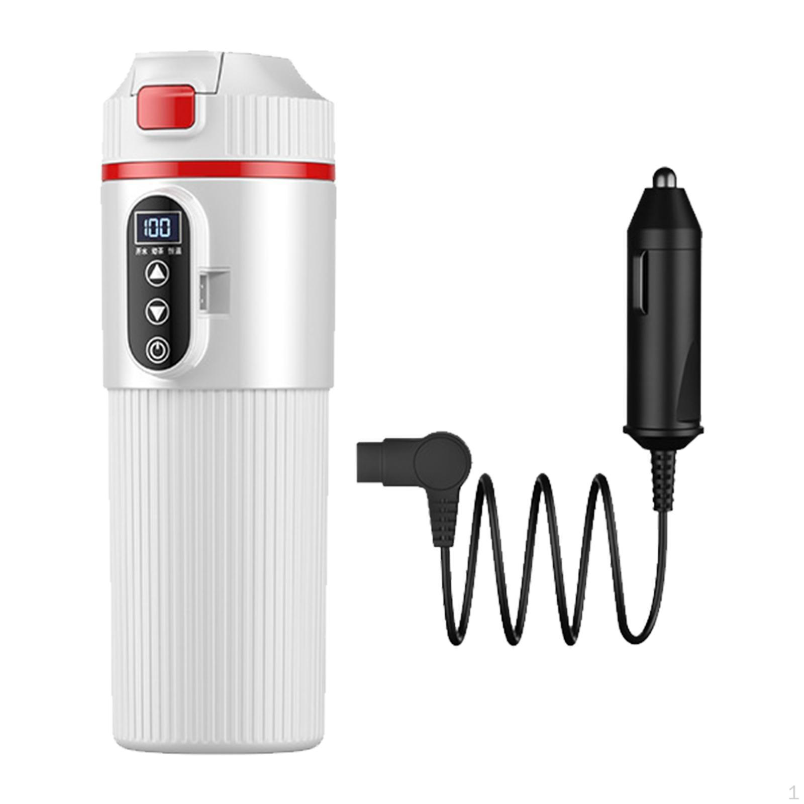 

Автомобильная кружка с подогревом, портативная кружка для питья кофе для путешествий, школьный напиток белый