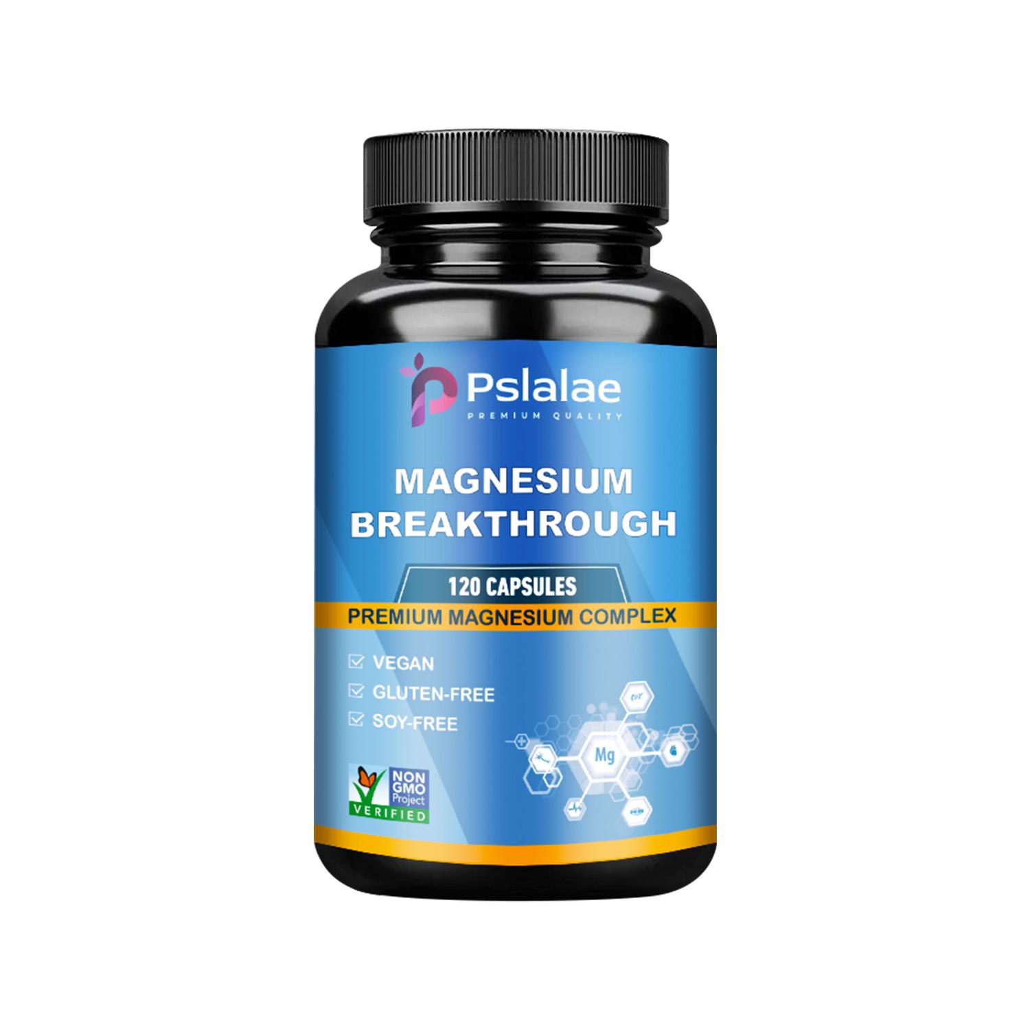 Magnesium capsules, glycine magnesium, magnesium citrate, malate, dietary supplement, suitable for adults. 120*1