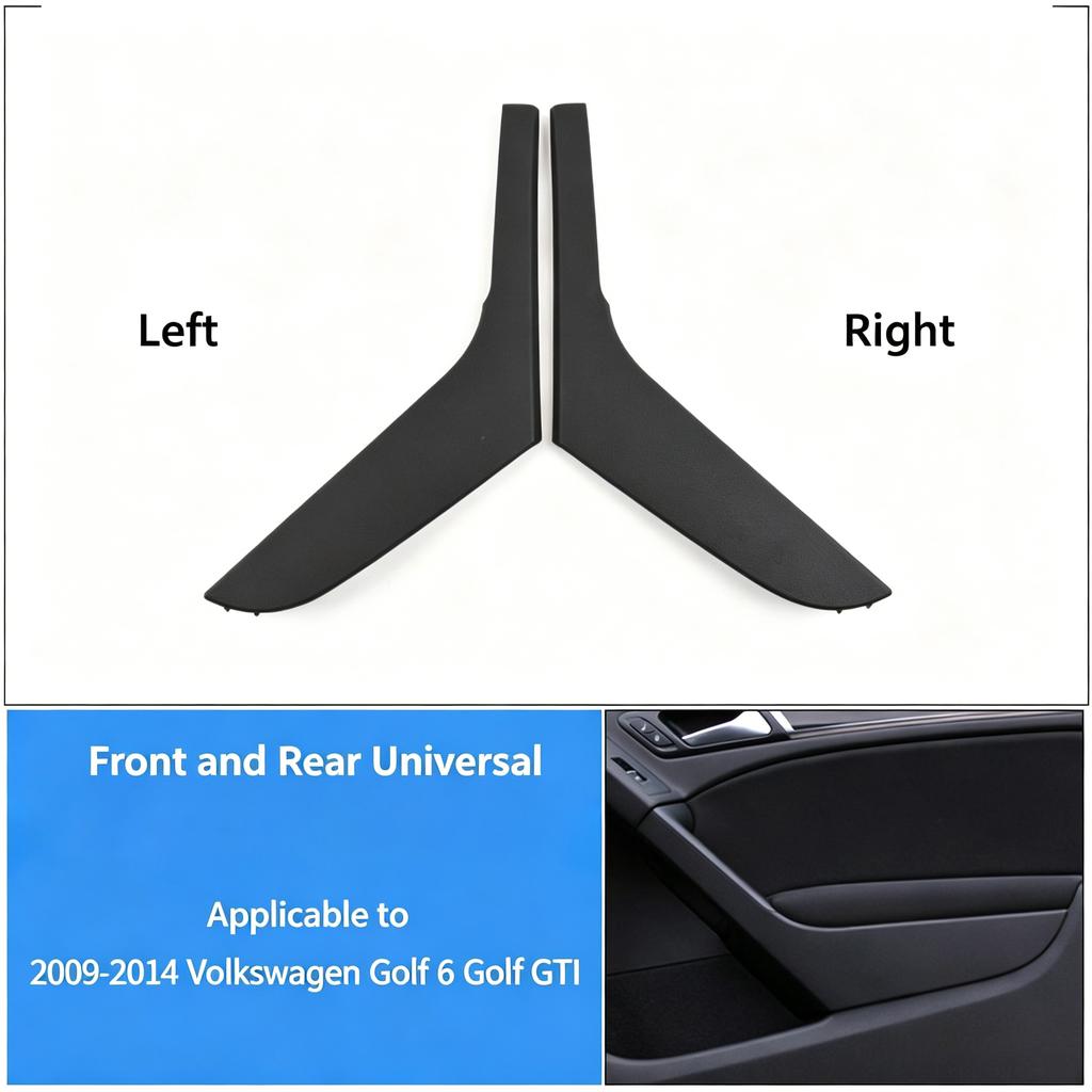 For Volkswagen VW Black Left Right Interior Door Pull Handle Cover Trim Golf 6 GTI MK6 5K4868039A 5K4868040A 2009-2014