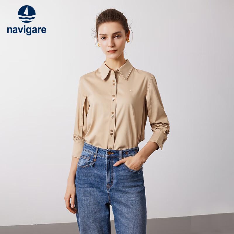 Navigare Women s Long-Sleeve Solid Shirt XL