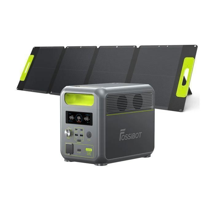 Tragbares Kraftwerk - FOSSIBOT - F1200 - 1200W - 1024Wh - 110W Solarpanel