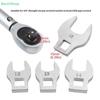 Quick-Release Bull Head Ratchet Wrench Tool Set, Medium Drive L-Shaped Horn Spanner Accessory 3/8 Inch Interchangeable Handle