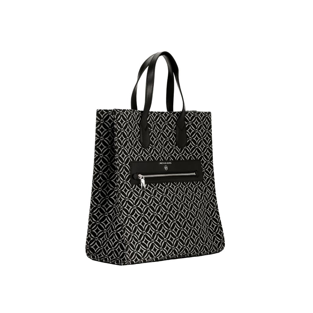 New MICHAEL KORS Fabric Tote Bag, Shopping Bag, Handbag, Crossbody Bag Large Women's Black & White 30F2S4KT3J-064