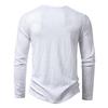 Men's Bamboo Cotton Henley Long-Sleeve T-Shirt - Spring Fashion Casual Top