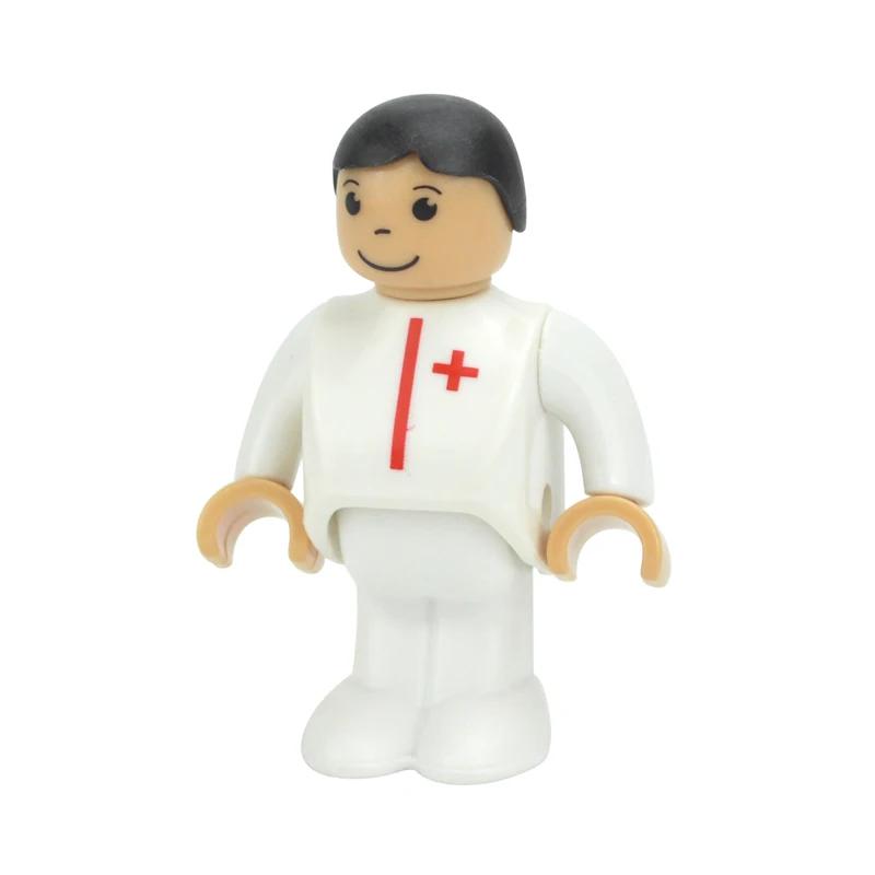 Tutti i Tipi di Personaggi Bambolotti Uomini Piccoli Accessori Ferrovia in Legno Famiglia Lavoratore Polizia Medico Figure Adatto Per Biro Giocattoli in Legno