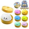 6Pcs Mini Dumplings with Steamer Bun Squeezable Toy Set Soft Stress Relief Crystal Squishy Fidget Sensory Doll Party Favors Gift