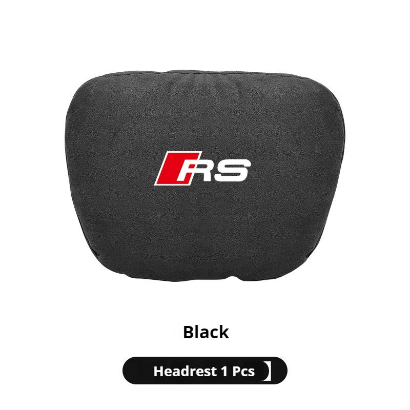 For Audi 8YFor Audi RS3 RS4 RS5 RS6 RS7 S Line RSQ3 RSQ5 RSQ7 RSQ8 Suede Car Headrest Neck Support Seat Lumbar Cushion Soft Neck Pillow
