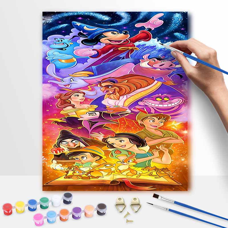 Disney Oil Painting Kit Canvas BelovedCharacters DIY Home Decor Gift 128