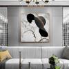 Abstract Lines Marble Pattern Decorative Canvas Painting of Women Waring Hats and Red Lips Posters and Prints Wall Art  Cuadros