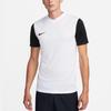 Nike Logo Print Colorblock V-Neck Short Sleeve T-Shirt Men Tops White DH8035-100