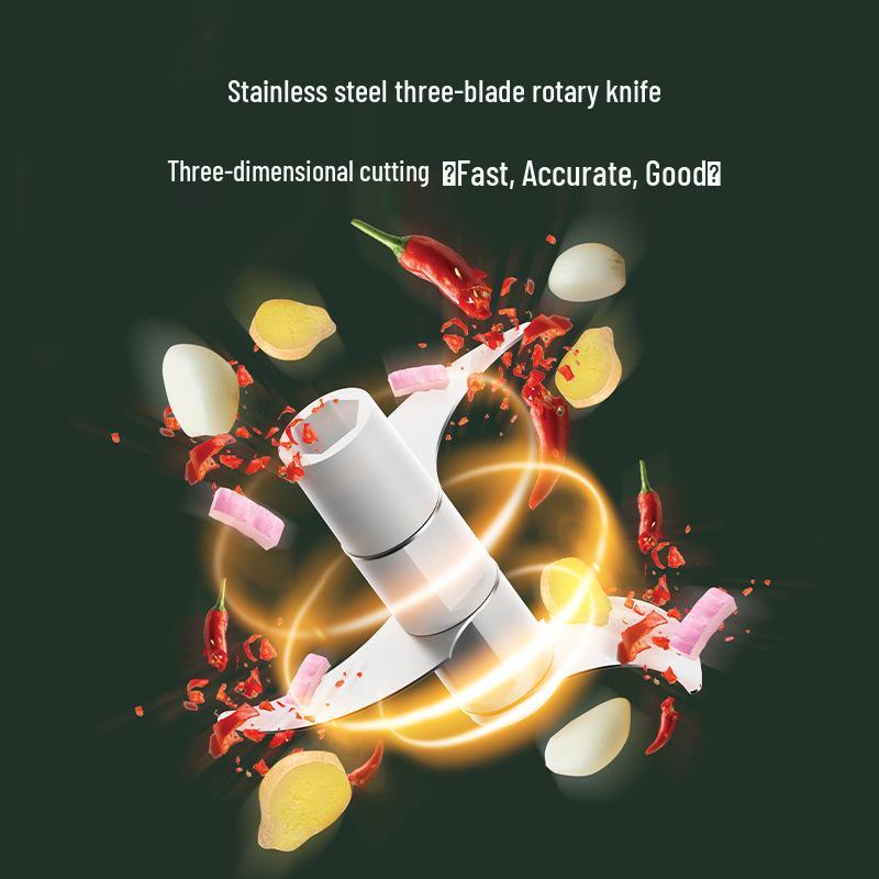 Multi-Functional Hand-Crank Food Processor: Three-Speed Garlic Press, Chopper, Baby Food Grinder, Meat Grinder, Mincer.